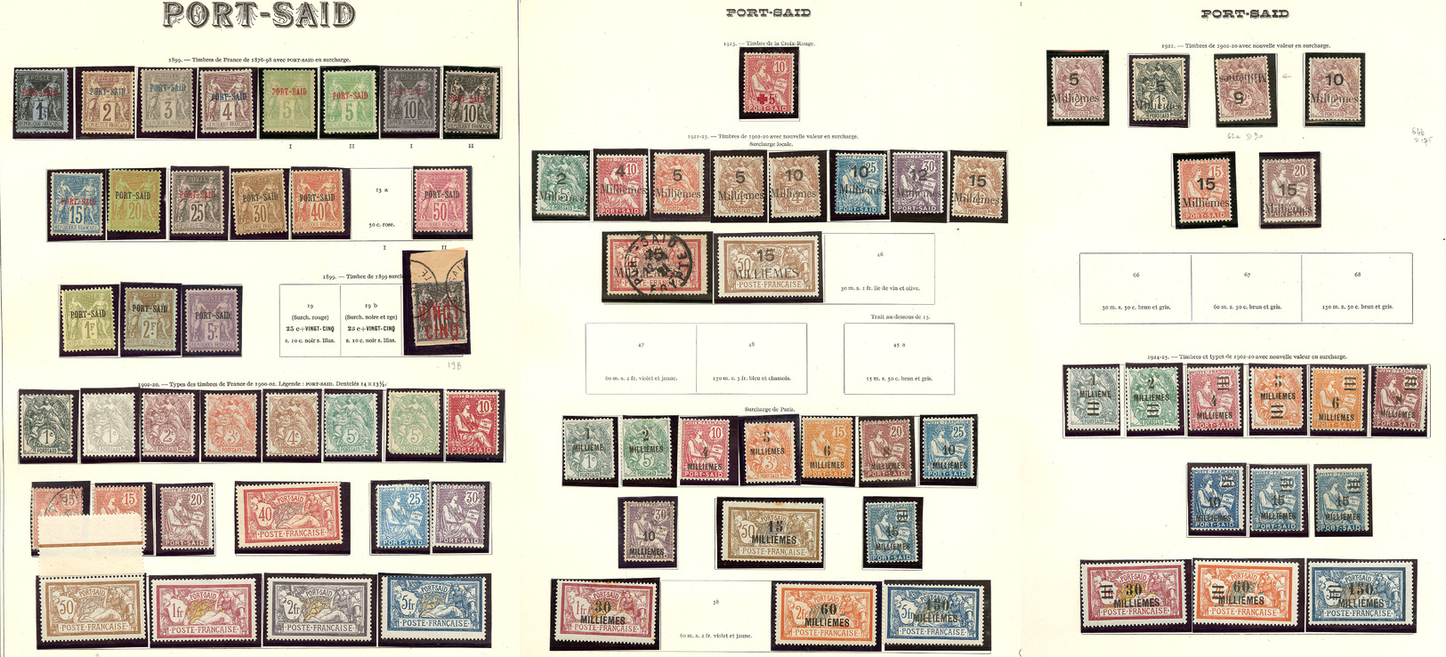 * Collection. 1899-1928 (Poste, Taxe), Valeurs Moyennes Et Séries Complètes, Doubles Obl Constituant Une 2e  Collection. - Other & Unclassified