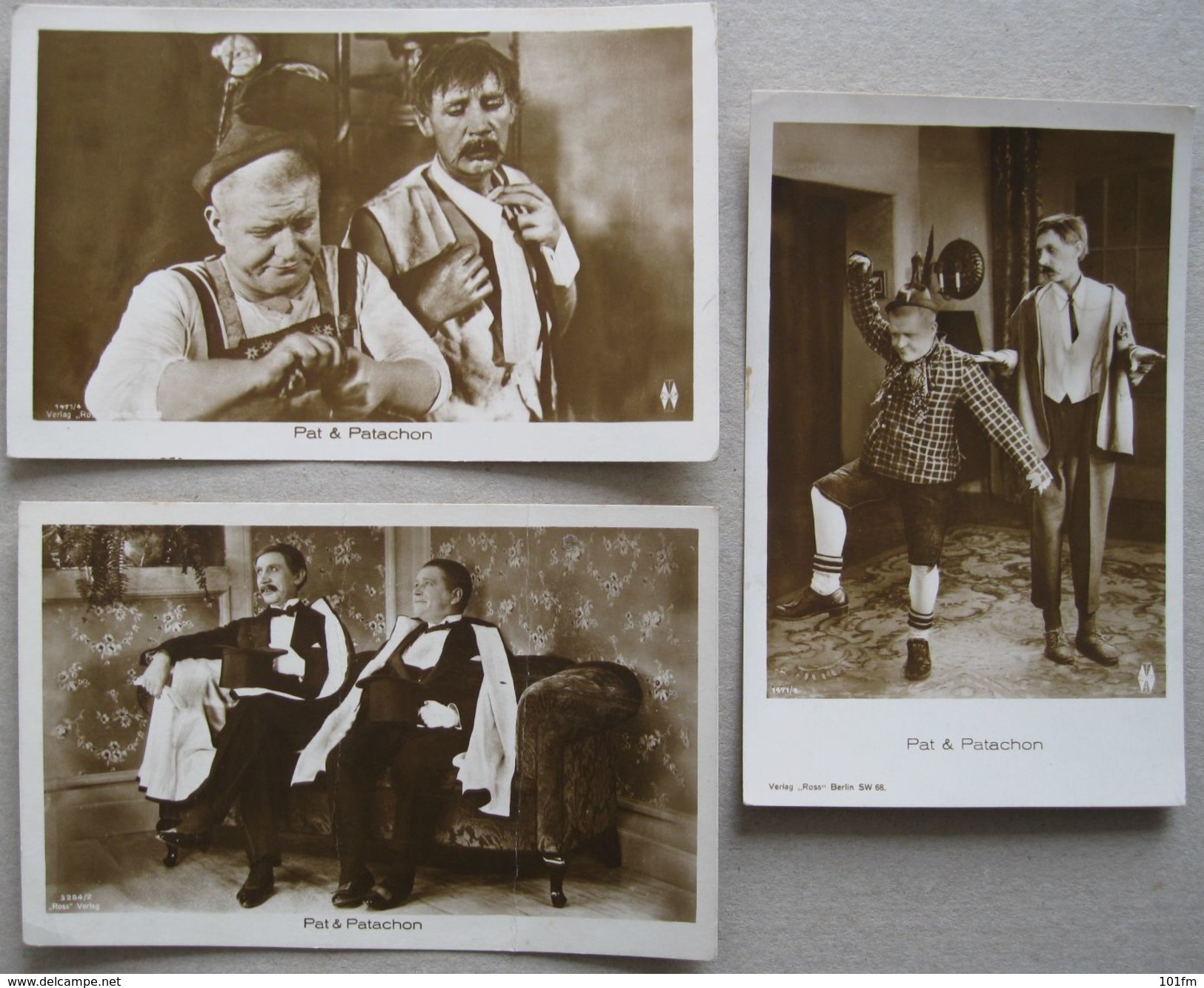 Lot 7 Old Postcards With Danish Actors Pat & Patachon - 5 - 99 Karten