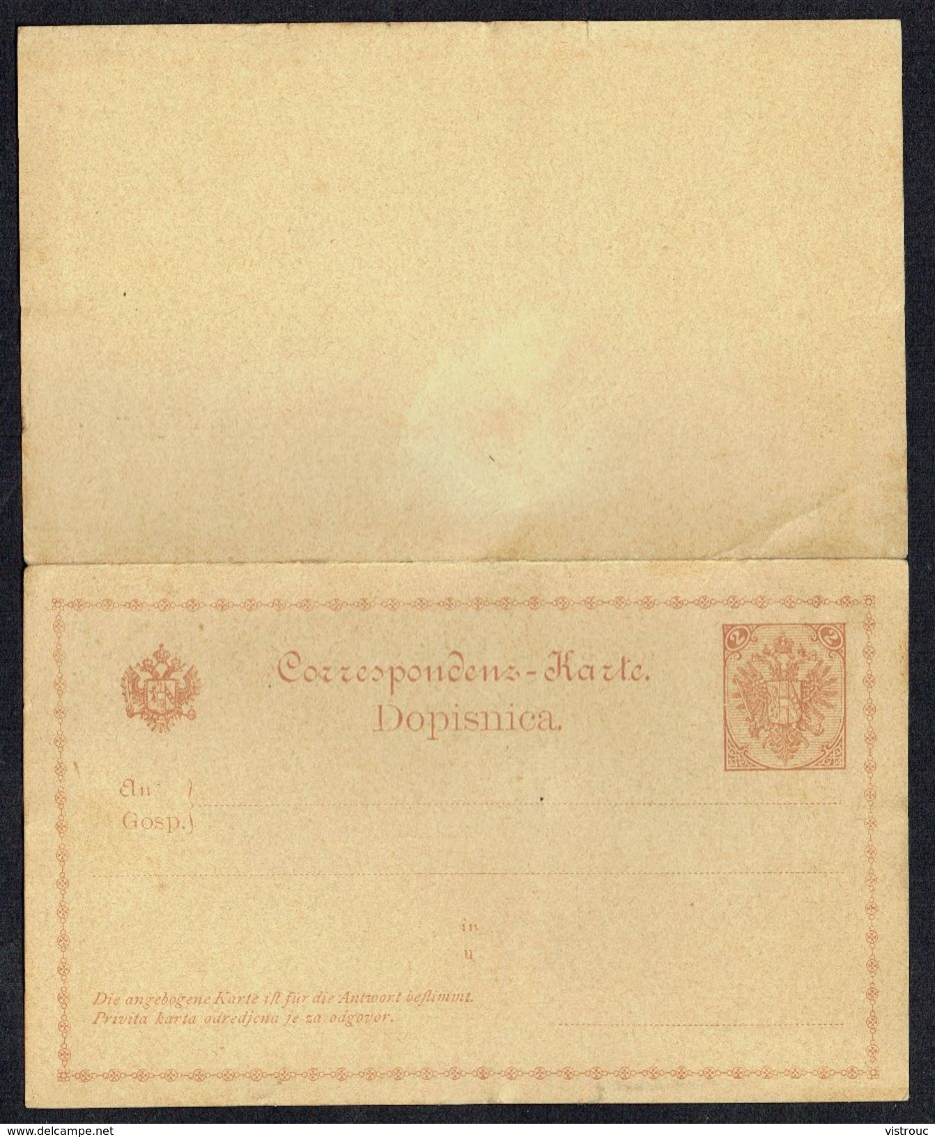 Bosnia & Herzegovina 1879 Correspondens-Karte / Dopisnica - Mit Antwort / Avec Réponse - NEU. - Bosnien-Herzegowina