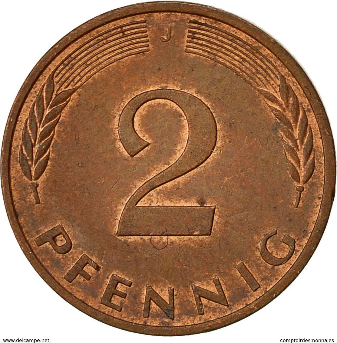 Monnaie, République Fédérale Allemande, 2 Pfennig, 1980, Hambourg, TTB - 2 Pfennig