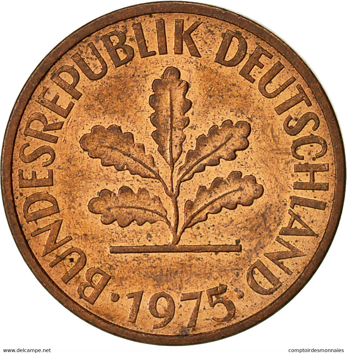 Monnaie, République Fédérale Allemande, 2 Pfennig, 1975, Hambourg, TTB - 2 Pfennig