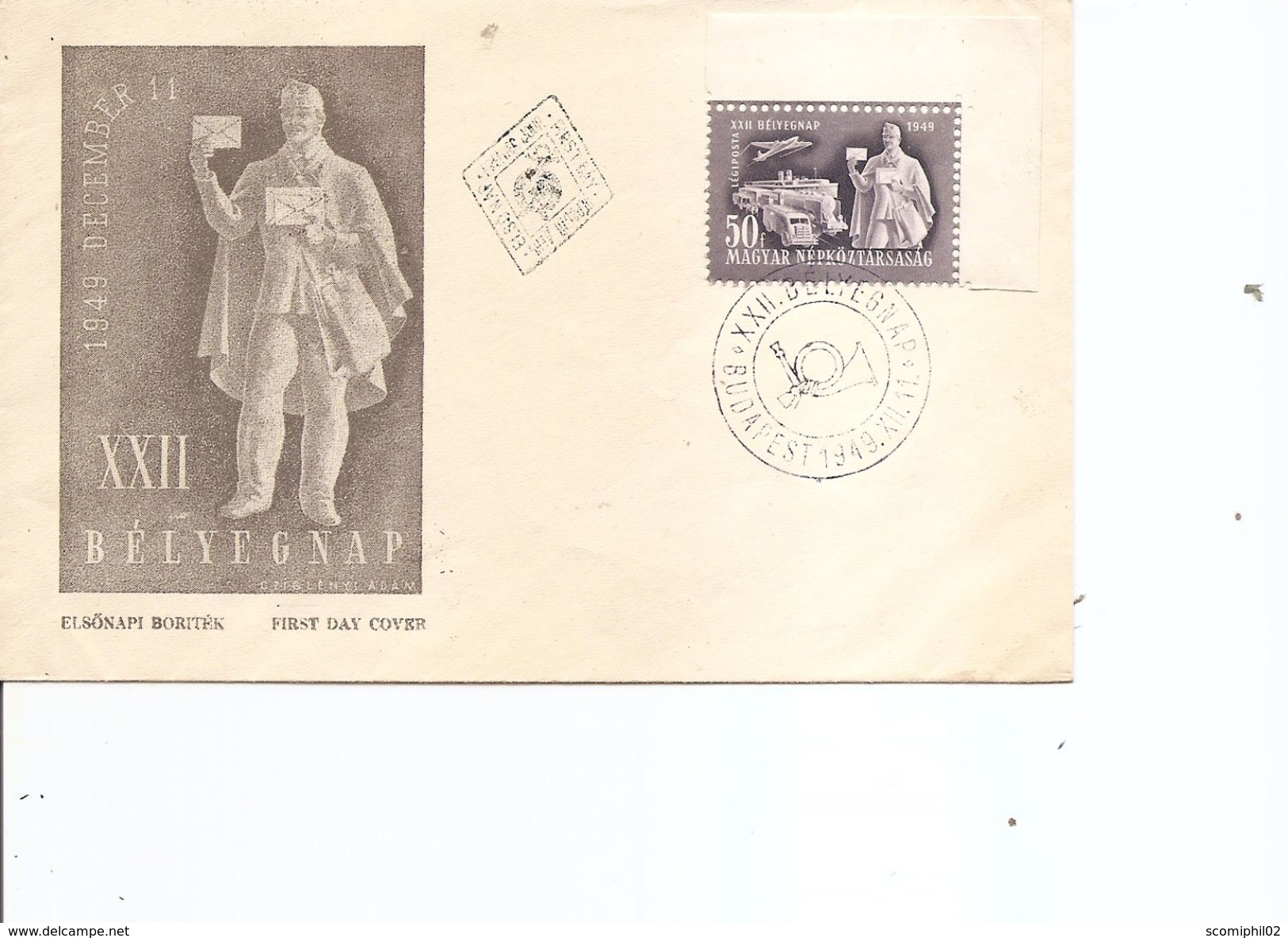 Hongrie ( FDC De 1949 à Voir) - FDC