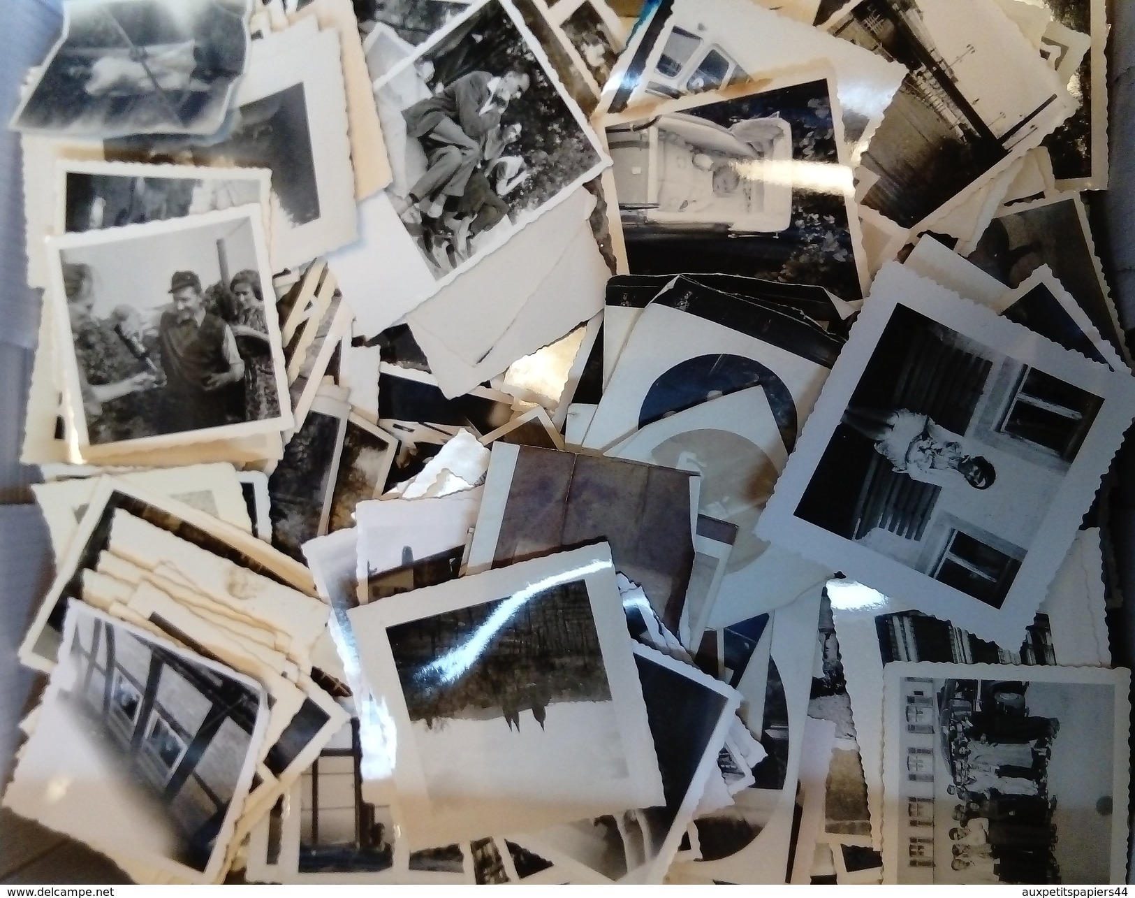 Gros Lot D'environ 1.500 Kg De Petites Photos Non Triées Format 5.5 Cm à 99% 1900 à 1960 - 99.9 % De Noir & Blanc - Albums & Collections