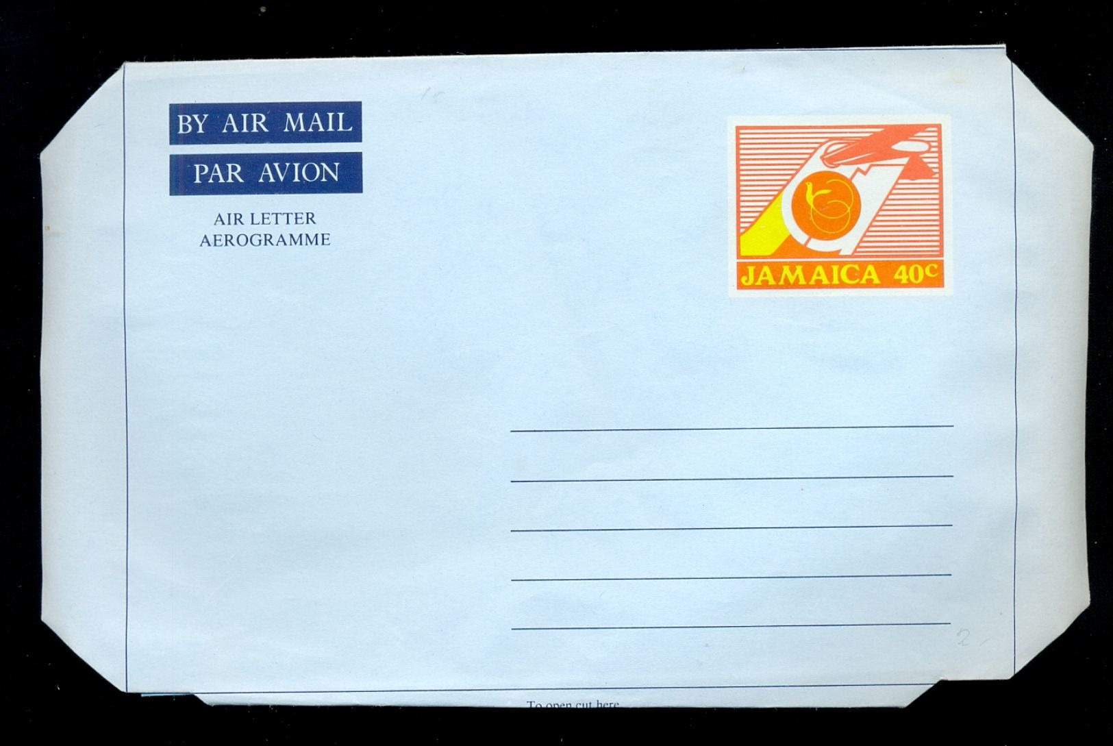 AEROGRAMME * AEROGRAM * AIR LETTER * STATIONERY 40c JAMAICA * MINT - Jamaica (1962-...)