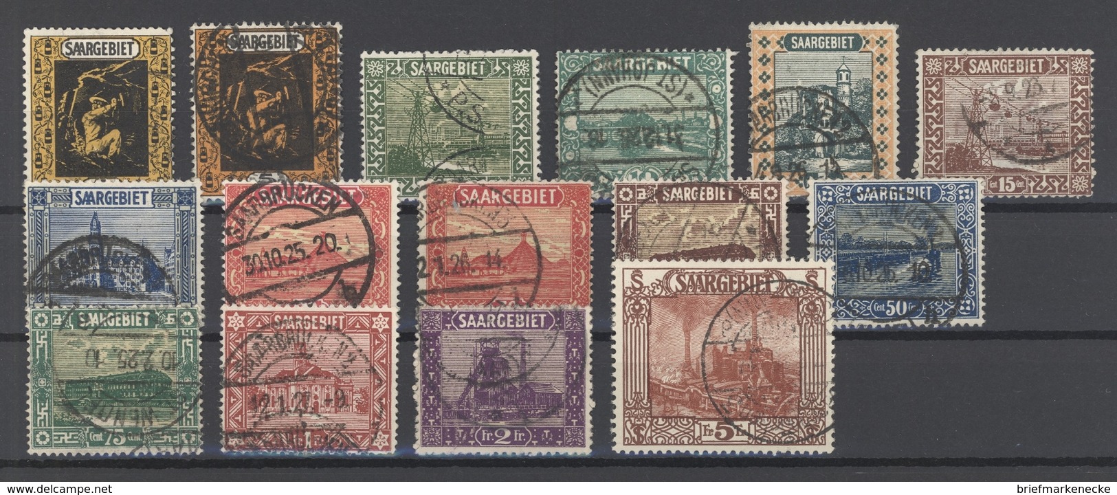 Saargebiet Mi.Nr. 84-97 Freimarken 1922 Gestempelt (20181) - Used Stamps