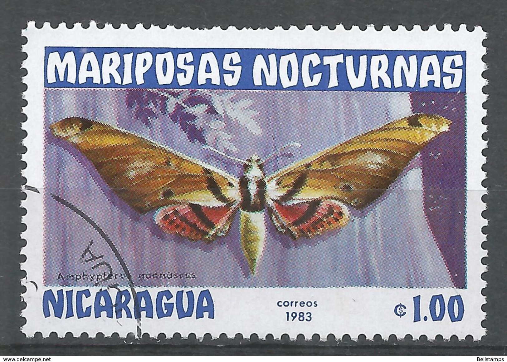 Nicaragua 1983. Scott #1233 (U) Butterfly, Amphypterus Gannascus - Nicaragua