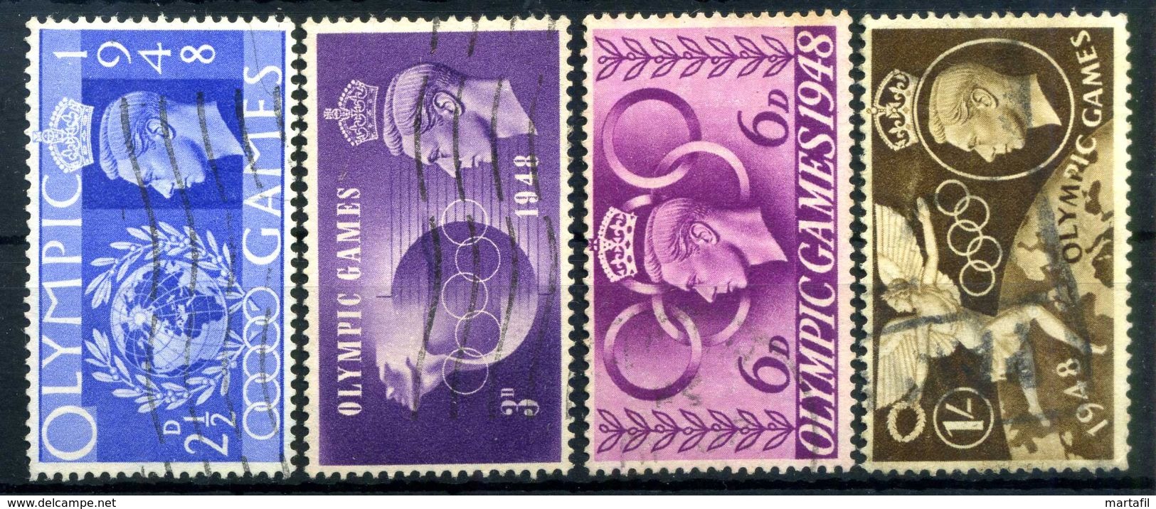 1948 GRAN BRETAGNA SET USATO - Usati