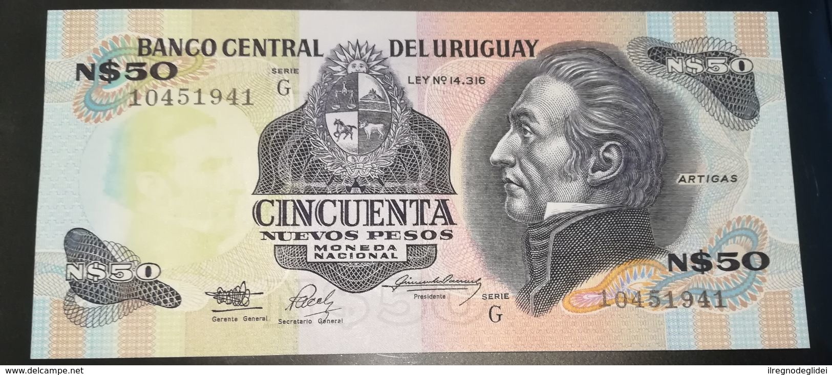 URUGUAY - 50 NUEVOS PESOS - FIOR DI STAMPA - CARTAMONETA - PAPER MONEY - Uruguay