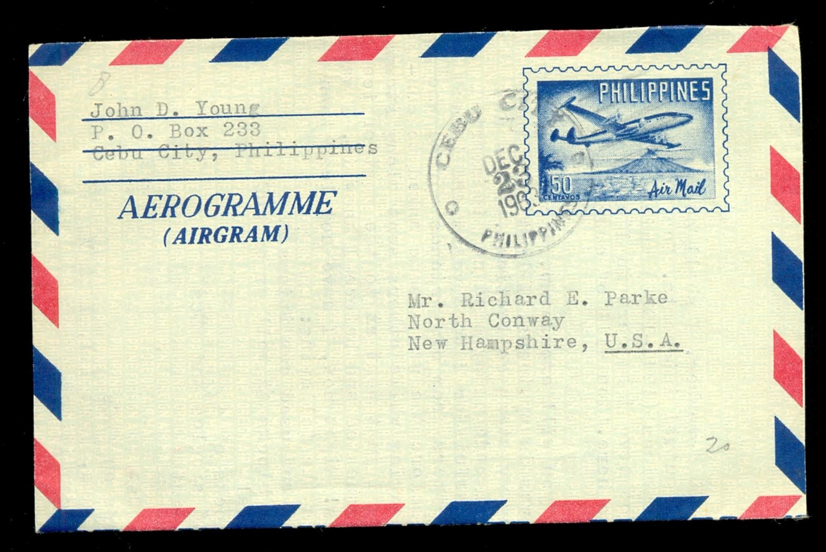 AEROGRAMME STATIONERY PHILIPPINES USED IN 1963 - Filippijnen