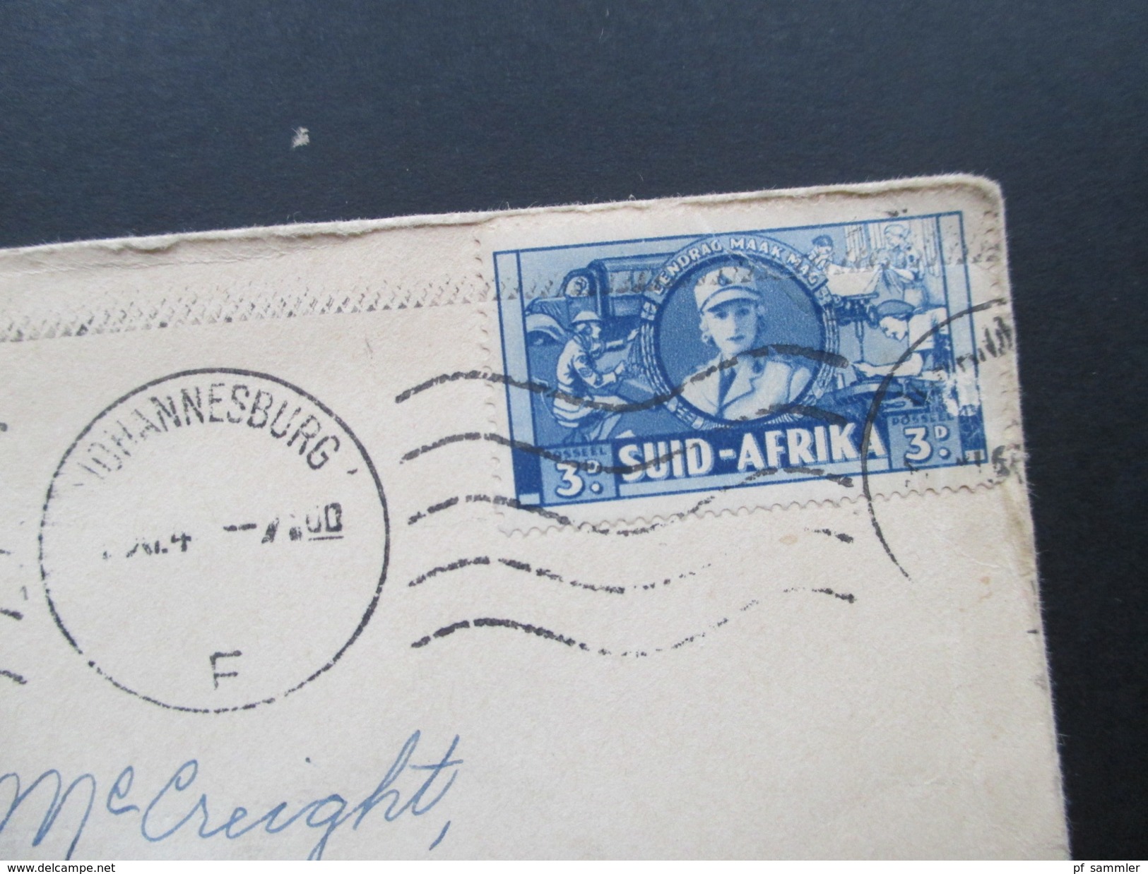 Suid-Afrika 1941 Brief Von Johannesburg - Zion Ill. USA Forwarded To 1004 Nevada - Covers & Documents