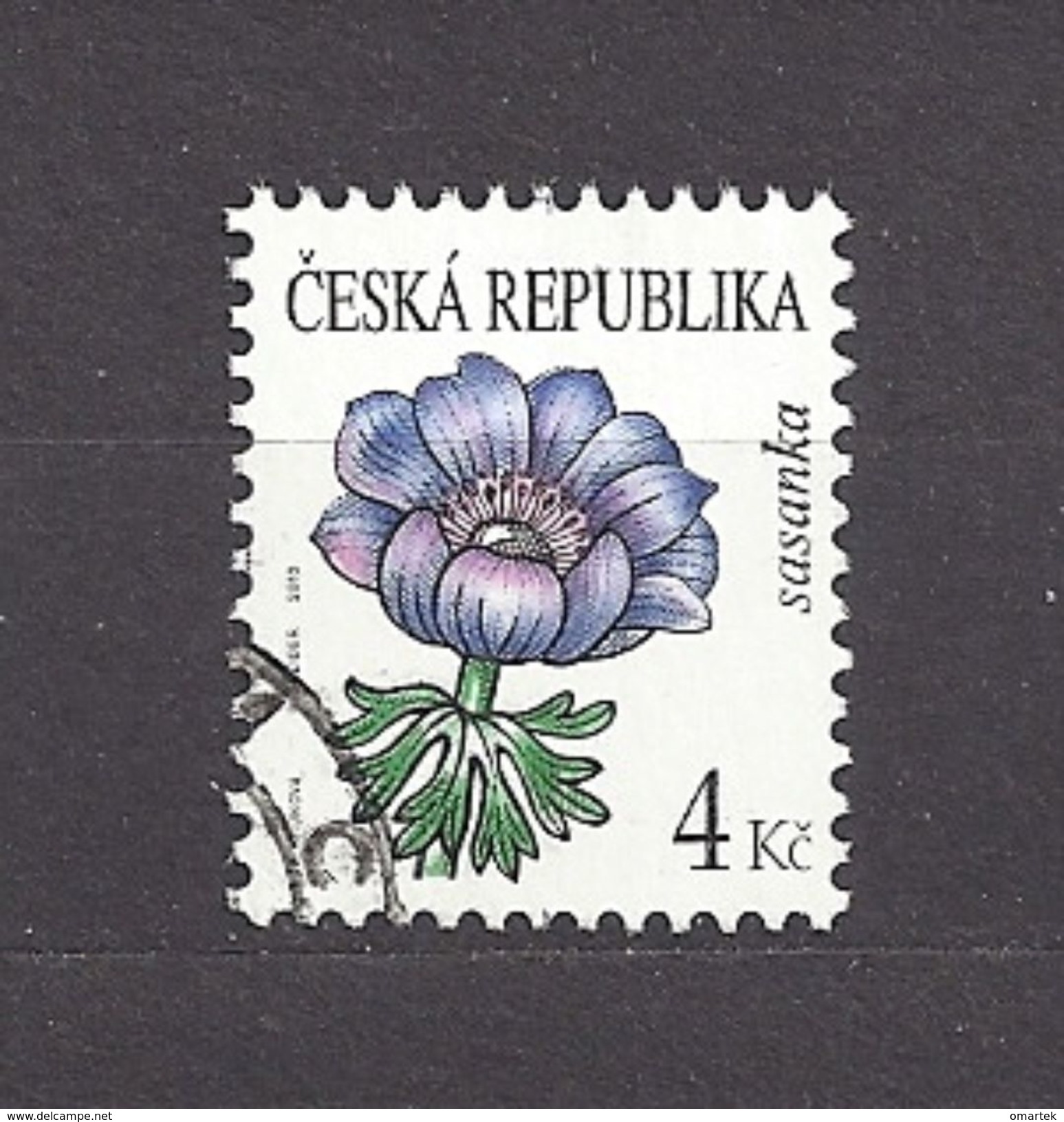 Czech Republic  Tschechische Republik 2010 Gest ⊙ Mi  651 Sc 3467 Flowers: Anemone. C.6 - Oblitérés