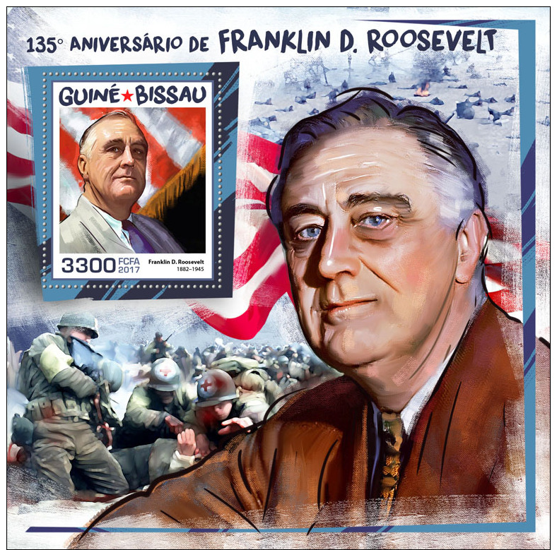 Z08 GB17908b GUINEA BISSAU 2017 Franklin D. Roosevelt MNH ** Postfrisch - Guinea-Bissau