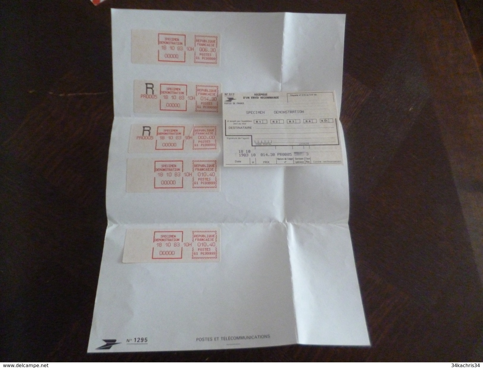 Lot Vignettes Spécimen Démonstration 1993 G LS LSA - 1981-84 Types « LS » & « LSA » (prototypes)