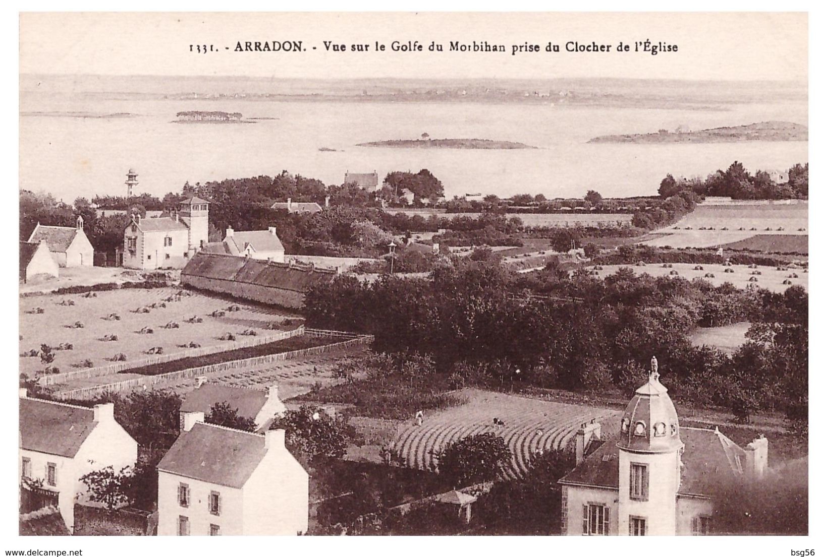 ARRADON - Vue Sur Le Golfe Du Morbihan Prise Du Clocher De L' Eglise - Arradon