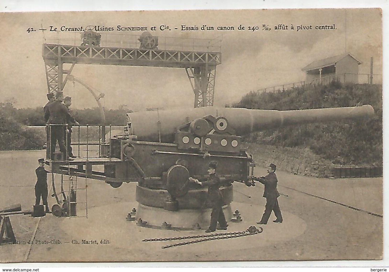 71     Le Creusot     Usine Chneider & Cie    Essais D'un Canon De 240 - Le Creusot