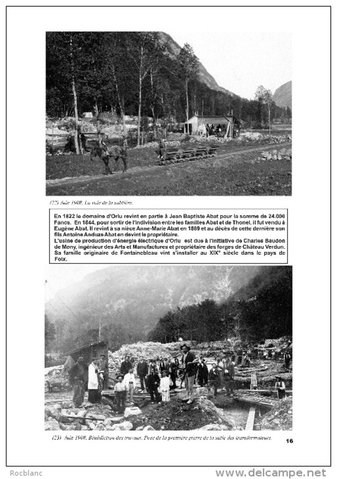 Ariège, Ax Les Thermes-Orlu-Naguilles. Histoire D'un Barrage 1903-1958. - Geschichte