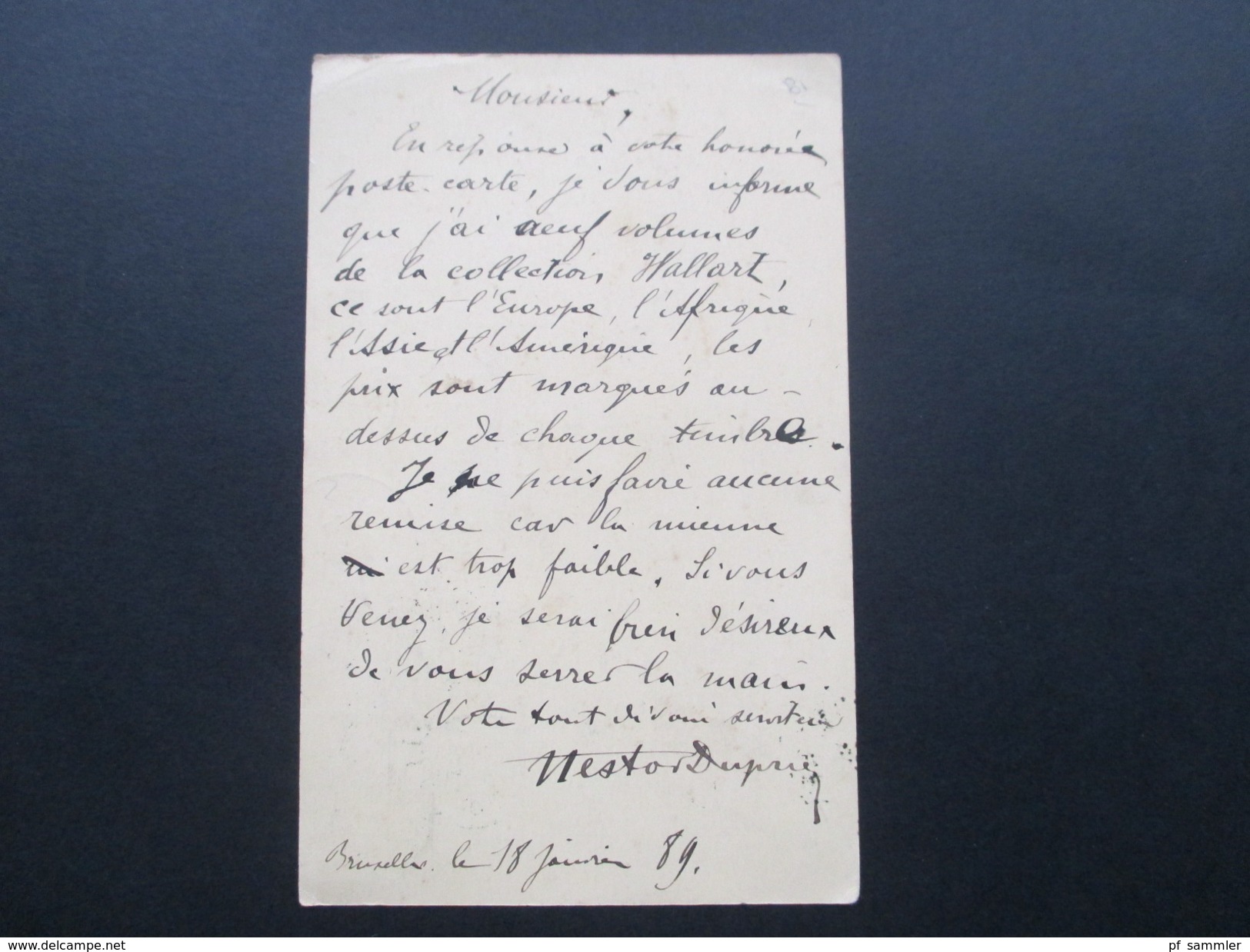 Belgien Ganzsache Mit Zusatzfrankatur Nach Paris. Librairie Numismatique & Archeologique R. Dupriez Bruxelles - Cartoline 1871-1909