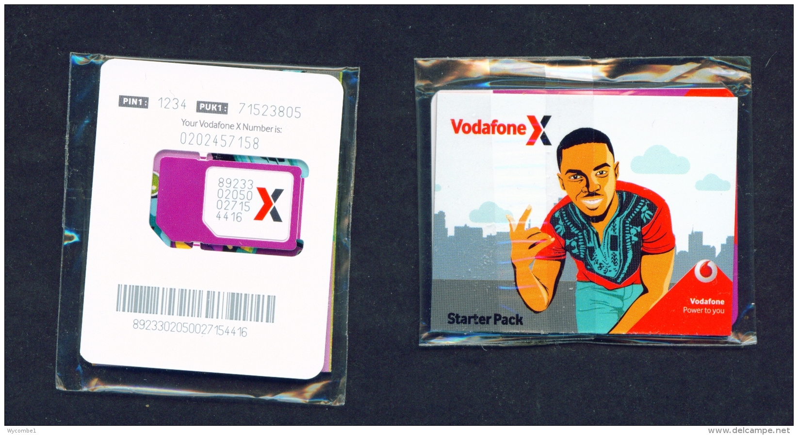 GHANA  -  Vodaphone  Unused SIM Phonecard  In Pack  As Scans - Ghana