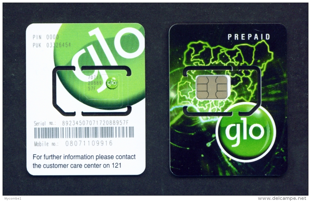 NIGERIA  -  Glo  Unused SIM Phonecard  As Scan - Nigeria