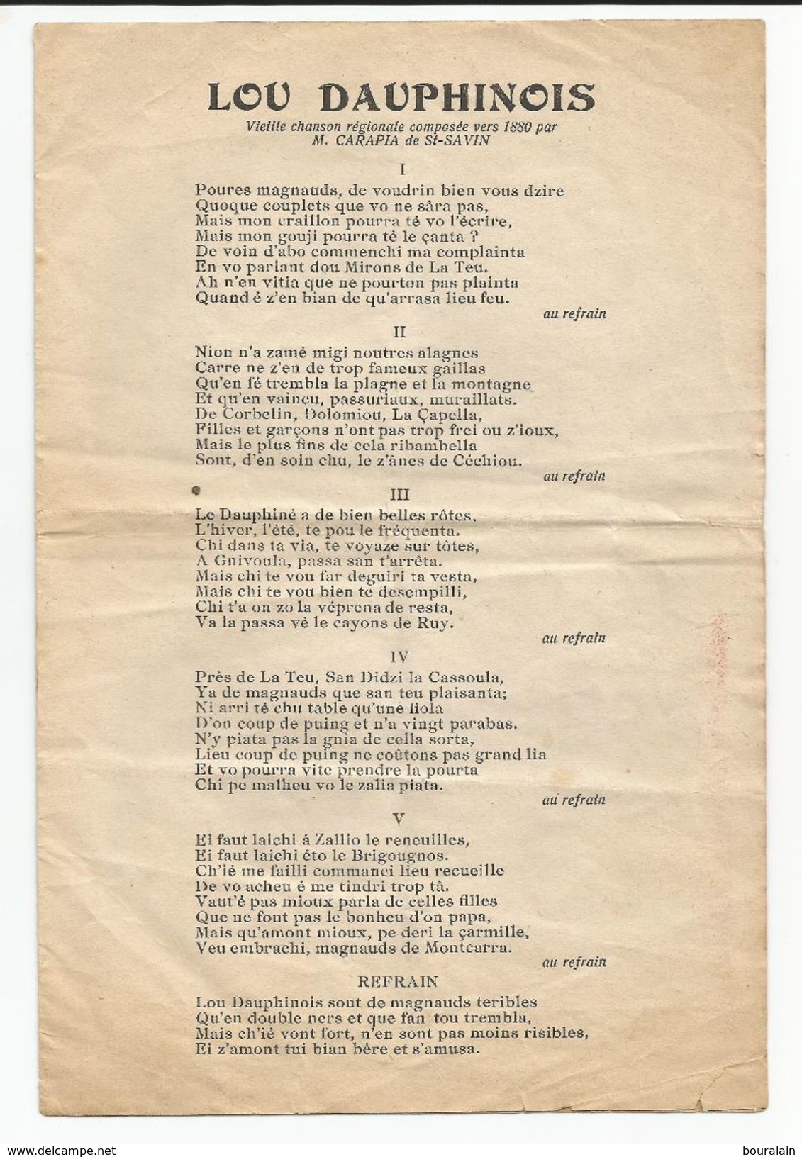 BOURGOIN - Saint Savin - On Chante Sur L'esplanade - Marc Perry - Lou Dauphinois - Carapia - Prisonniers Guerre - Non Classés