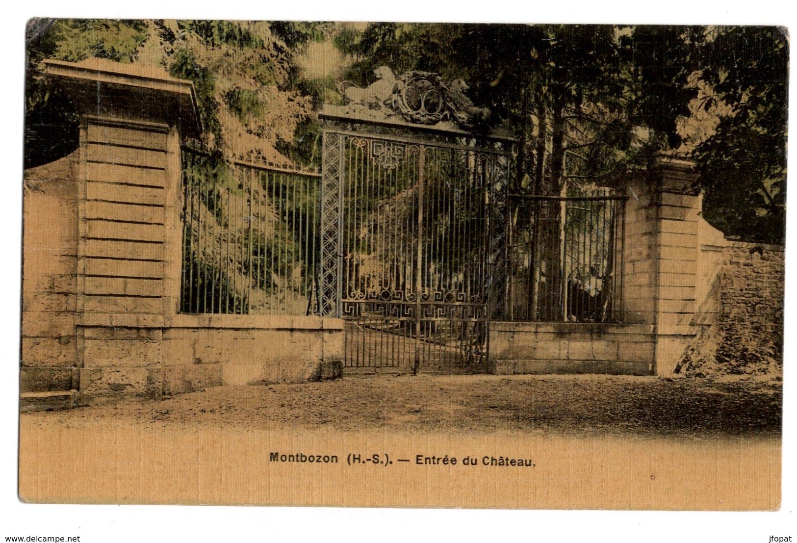 70 HAUTE SAONE - MONTBOZON  Entrée Du Château, Carte Toilée - Autres & Non Classés