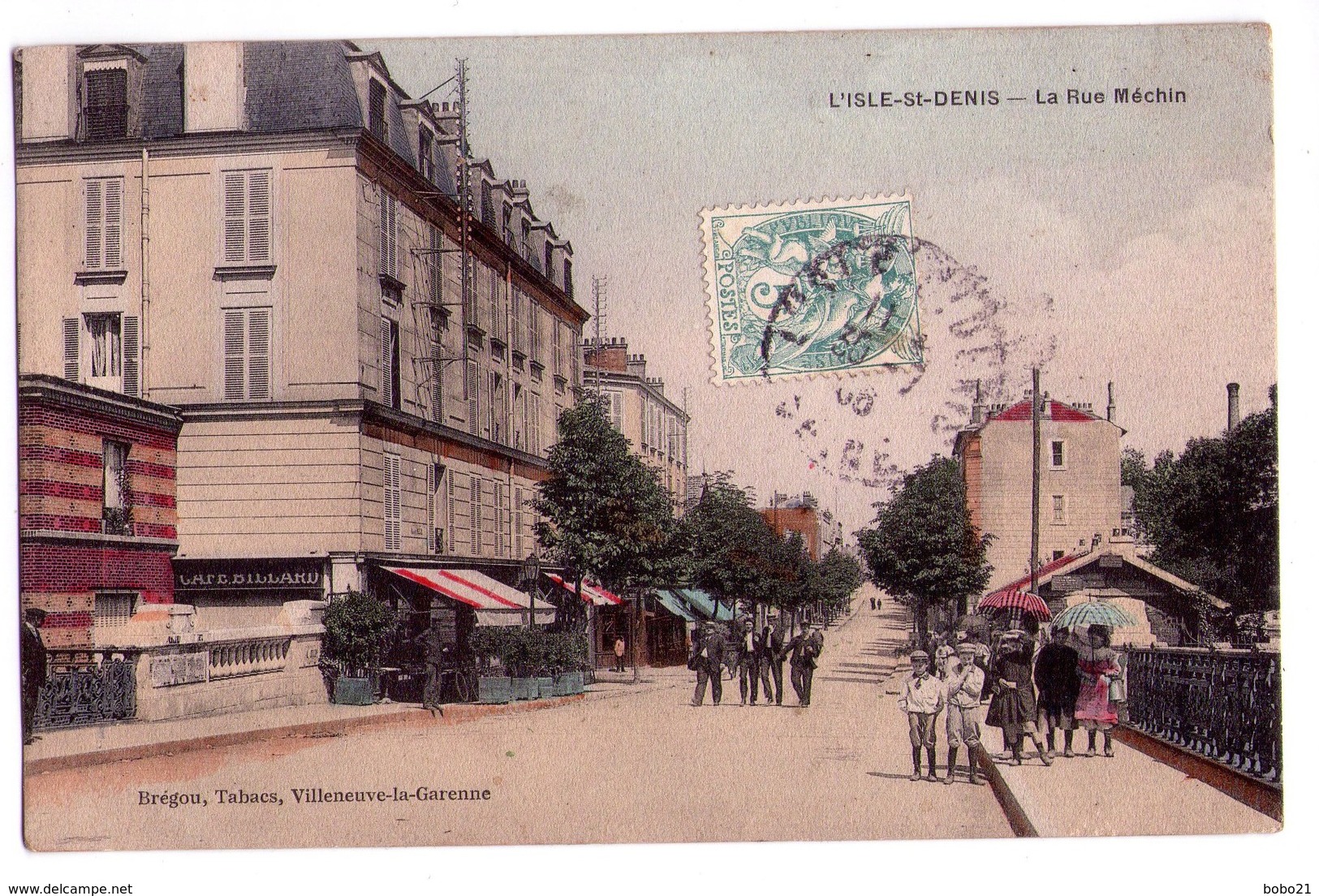 0234 -Ll'Isle-st.-Denis - La Rue Méchin - Brégou , Tabac à Vnve La Gne - - L'Ile Saint Denis