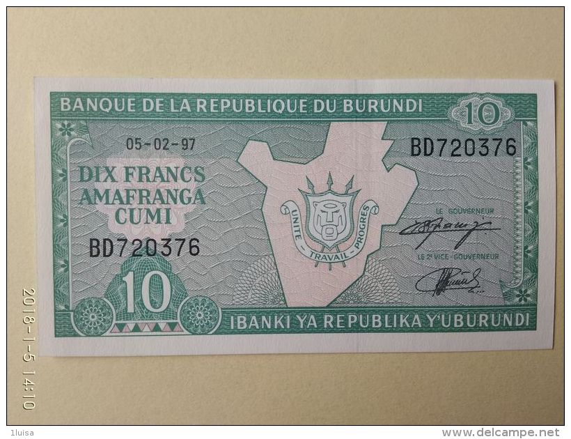 10 Francs 1997 - Burundi