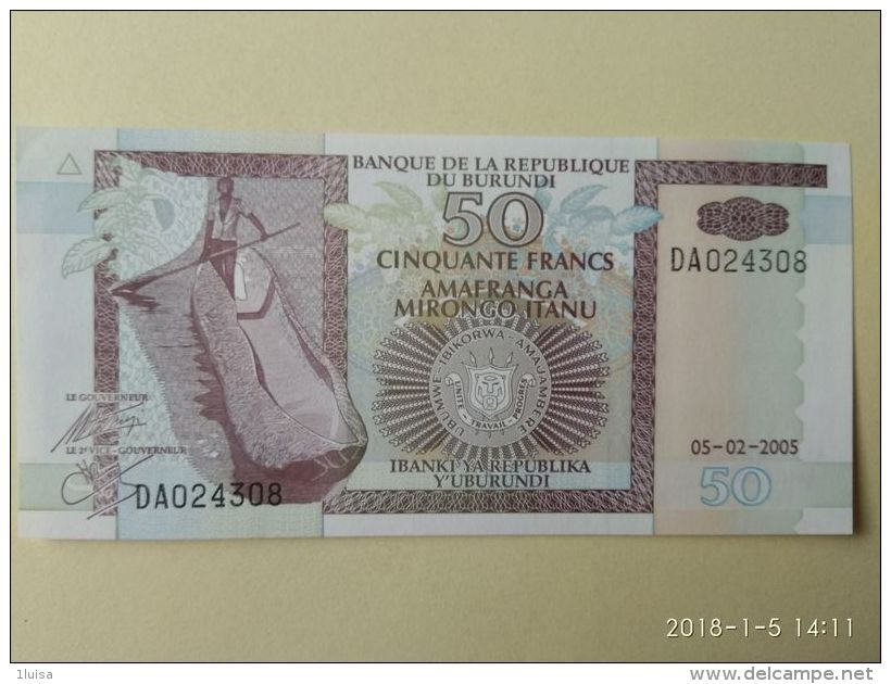 50 Francs 1993-97 - Burundi