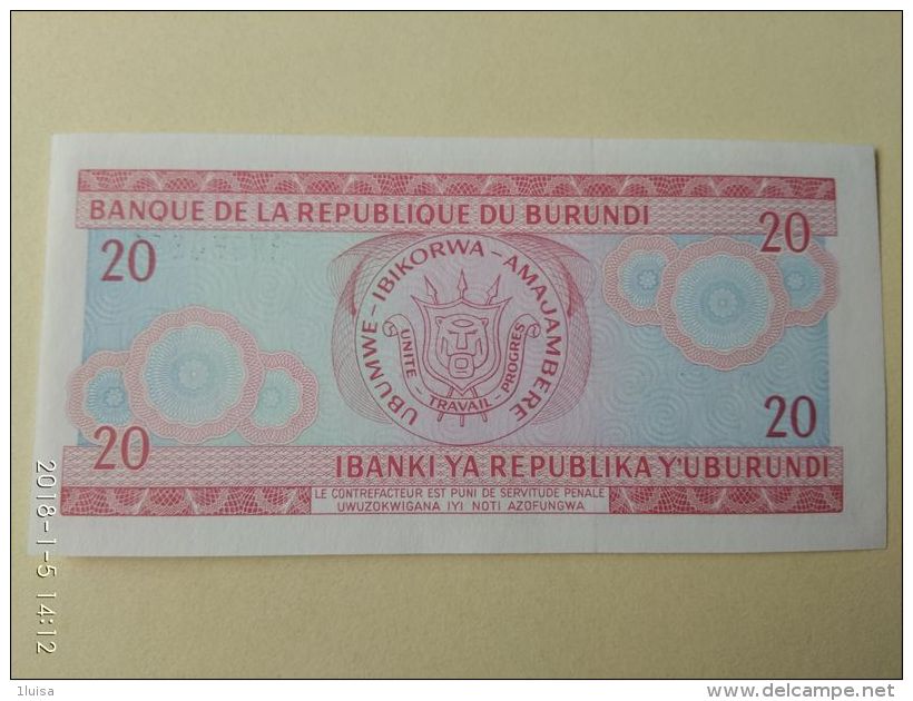 20 Francs 2005 - Burundi