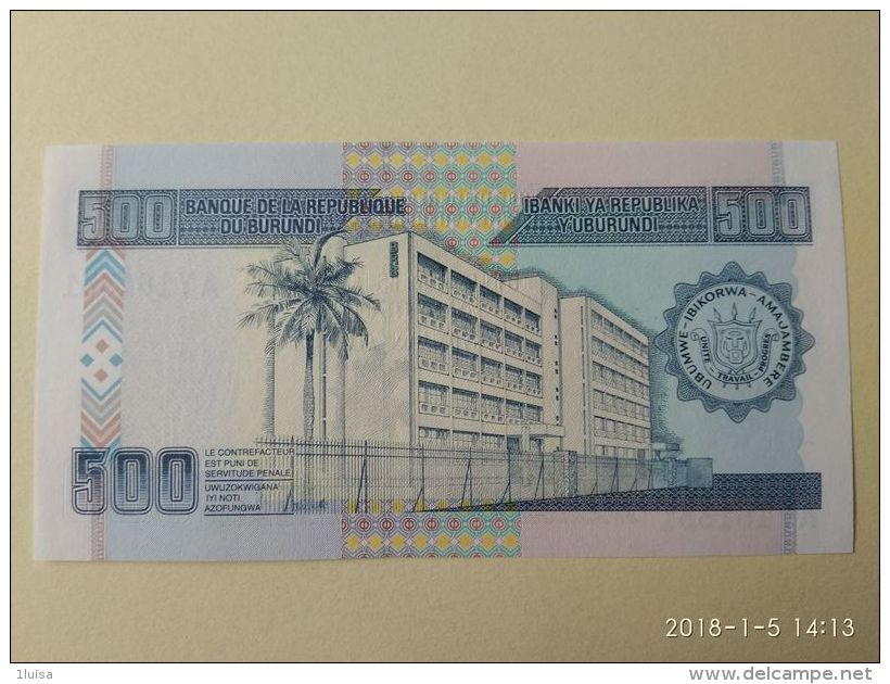 500 Francs 2009 - Burundi