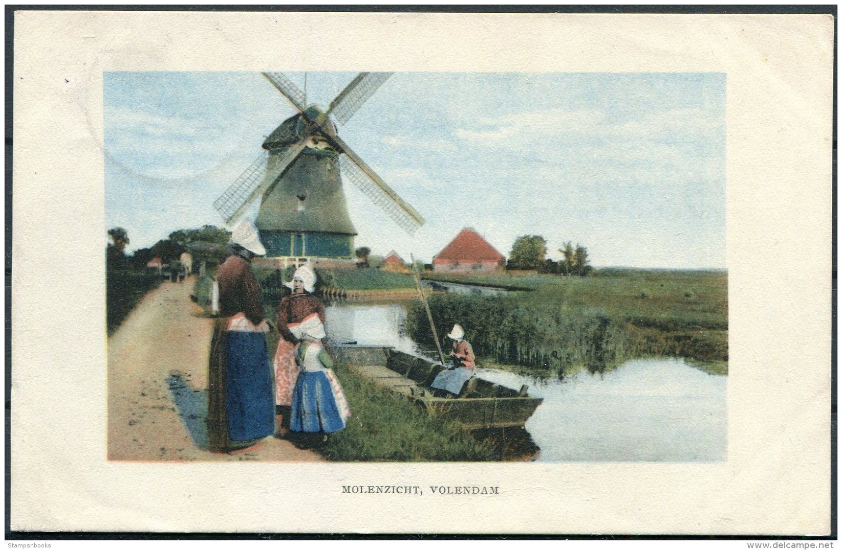 1915 Belgium WW1 Gemany Windmill Postcard K.D. Feldpost Marine Korps Fieldpost - Otros & Sin Clasificación