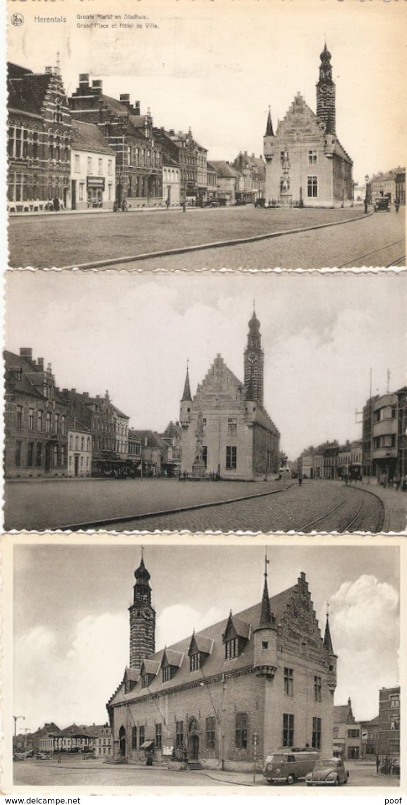 Herentals : Grote Markt Met Stadhuis  ----  3 Kaarten - Herentals