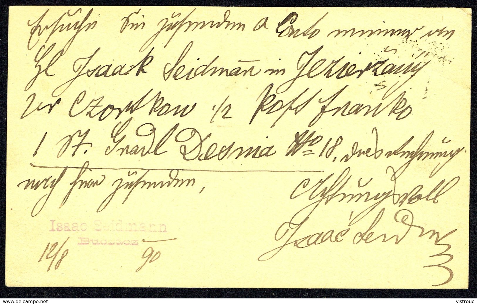 Correspondenz-Karte - MM N° 44, Aufdrückte Briefmark - Y & T N° 40 - BUCZACZ ( BOUTCHATSCH - UK) Nach WIEN - 12/8/1890. - Briefe U. Dokumente