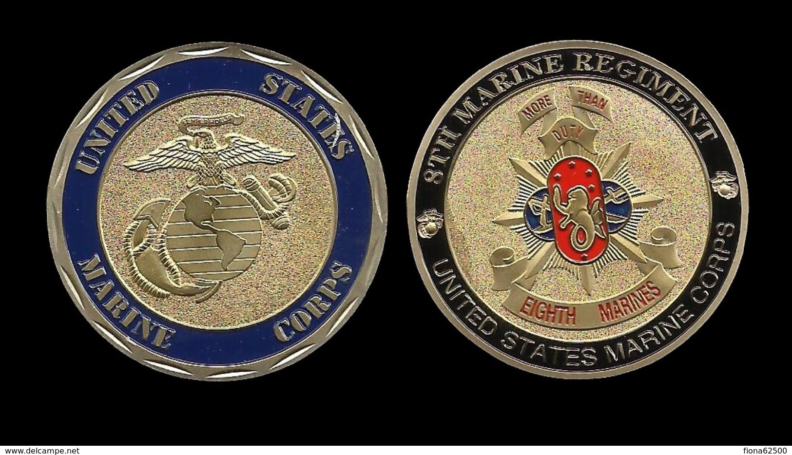 MEDAILLE . UNITED STATE  MARINE CORPS . 8 TH MARINE REGIMENT . - Other & Unclassified