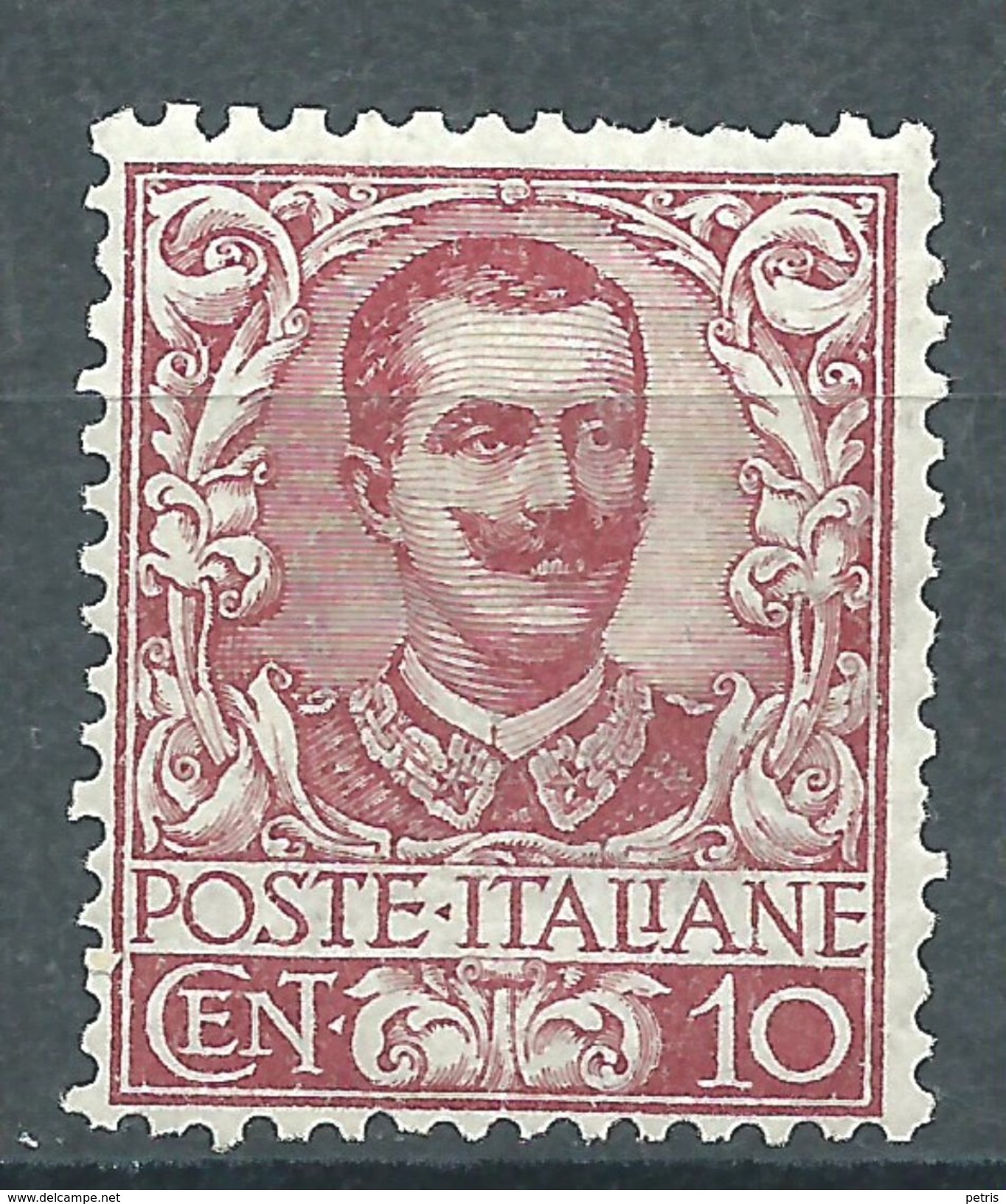 Italia 1901 Floreale 10 C MNH** (firmato) - Mint/hinged