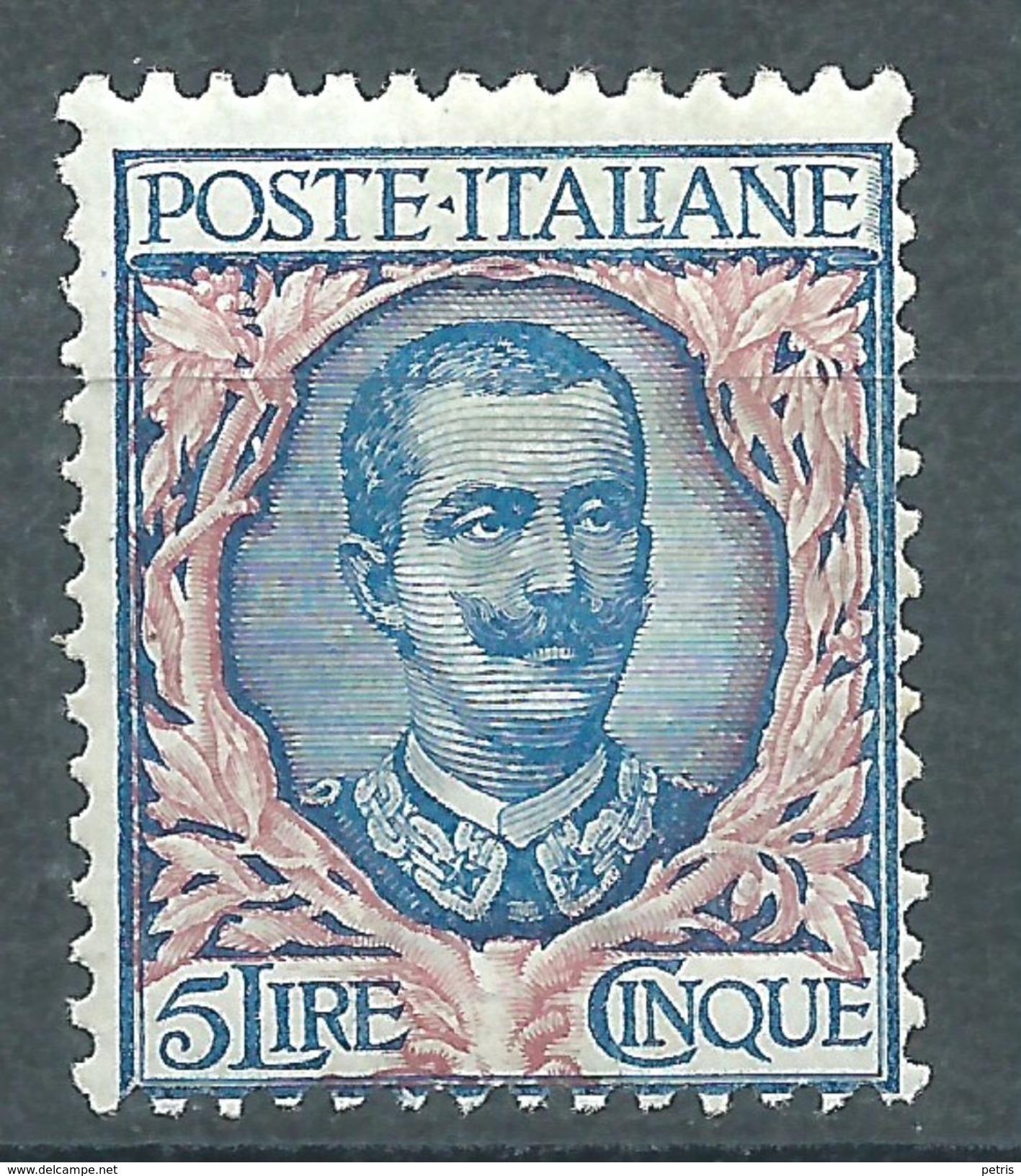 Italia 1901 Floreale 5 L MH* - Mint/hinged