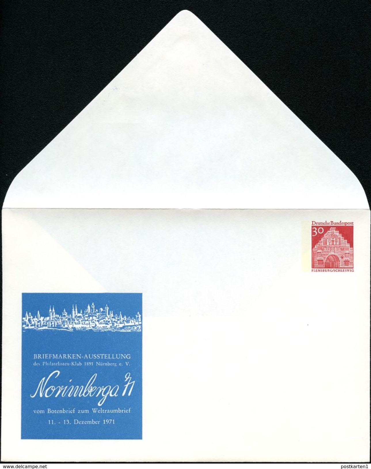 Bund PU33 D2/006 Privat-Umschlag NORIMBERGA Nürnberg 1971  NGK 5,00 € - Enveloppes Privées - Neuves