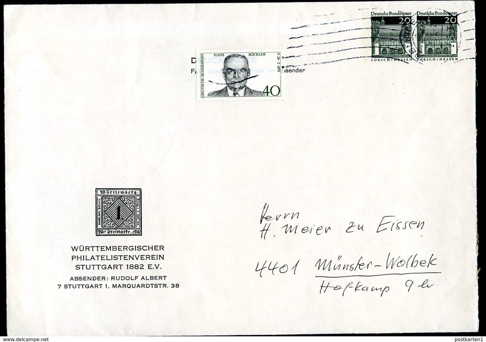 Bund PU36 Privat-Umschlag Gebraucht 1975  NGK 13,00 € - Enveloppes Privées - Oblitérées