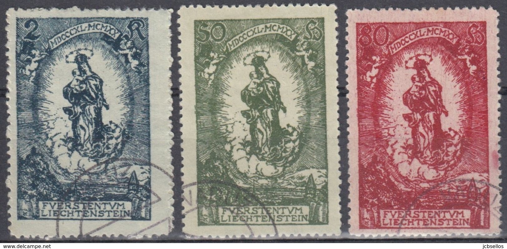 LIECHTENSTEIN 1920 Nº 40/42 USADO - Usati