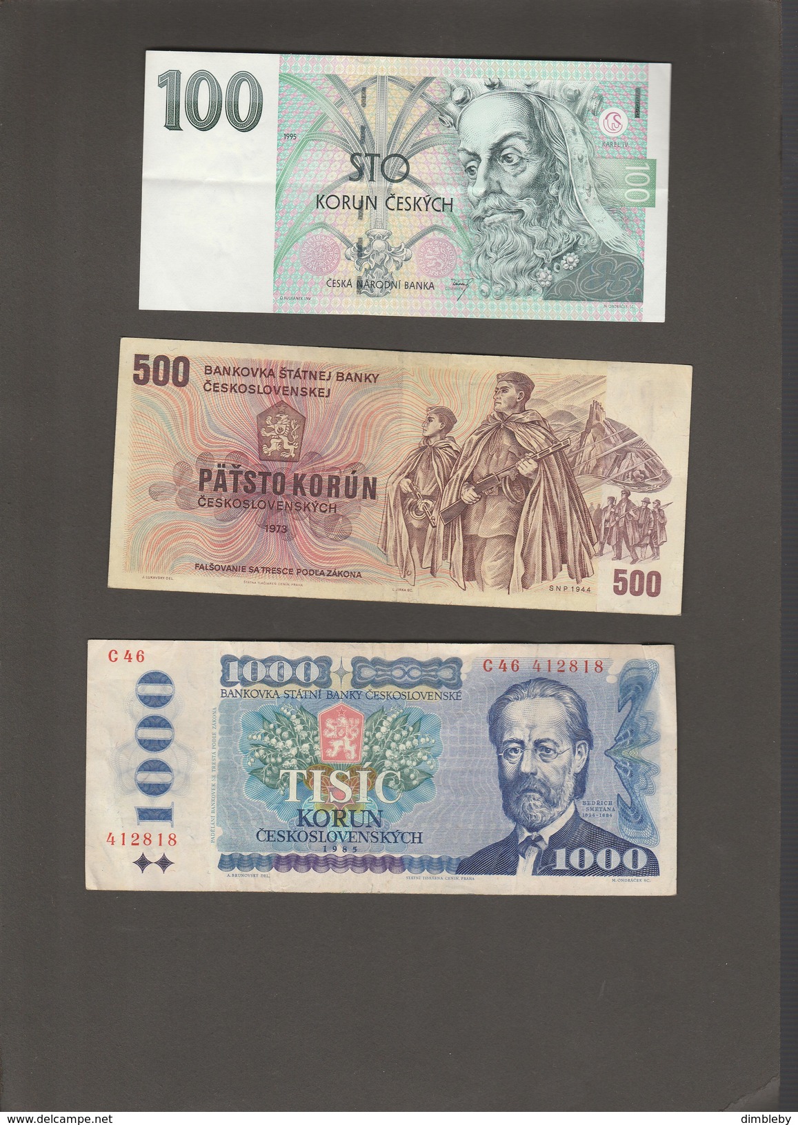 Lot Tschechoslowakei / Tschechien & (100 Sto Korun 1940 / Specimen) - Czechoslovakia