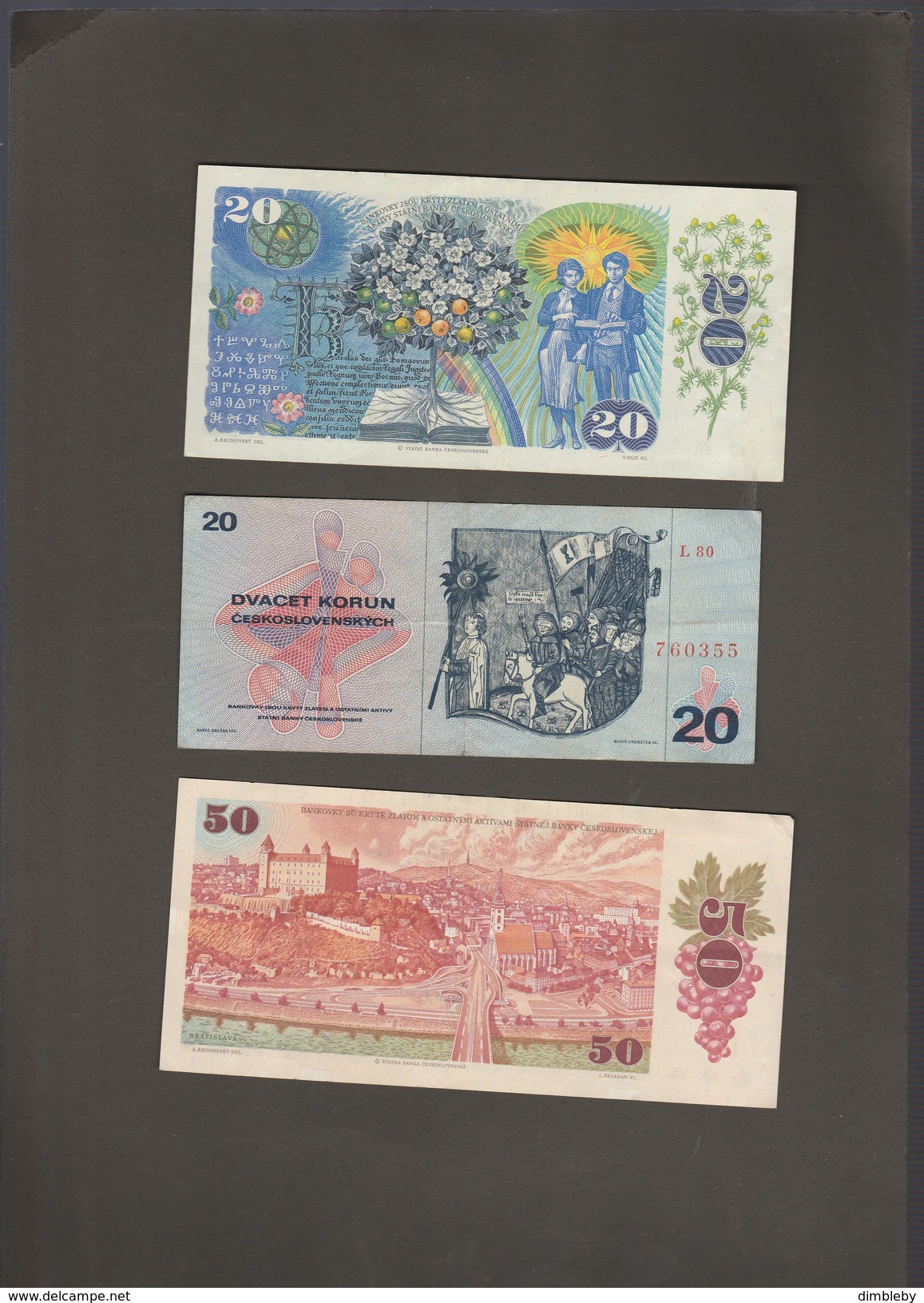 Lot Tschechoslowakei / Tschechien & (100 Sto Korun 1940 / Specimen) - Czechoslovakia