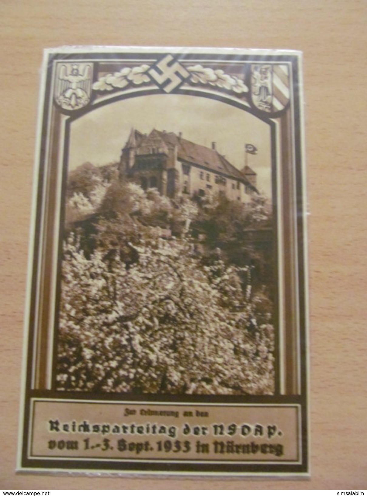 3. Reich ,Parteitagskarte Nürnberg 2.9.33 Mit Nürnberger Burg U Propagandastempel - Briefe U. Dokumente