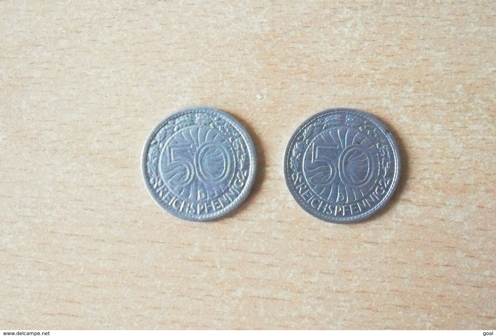 2 Monnaies(Rep. De Weimar) 50 Rentenpfennig De 1928 D En SUP. - 50 Rentenpfennig & 50 Reichspfennig
