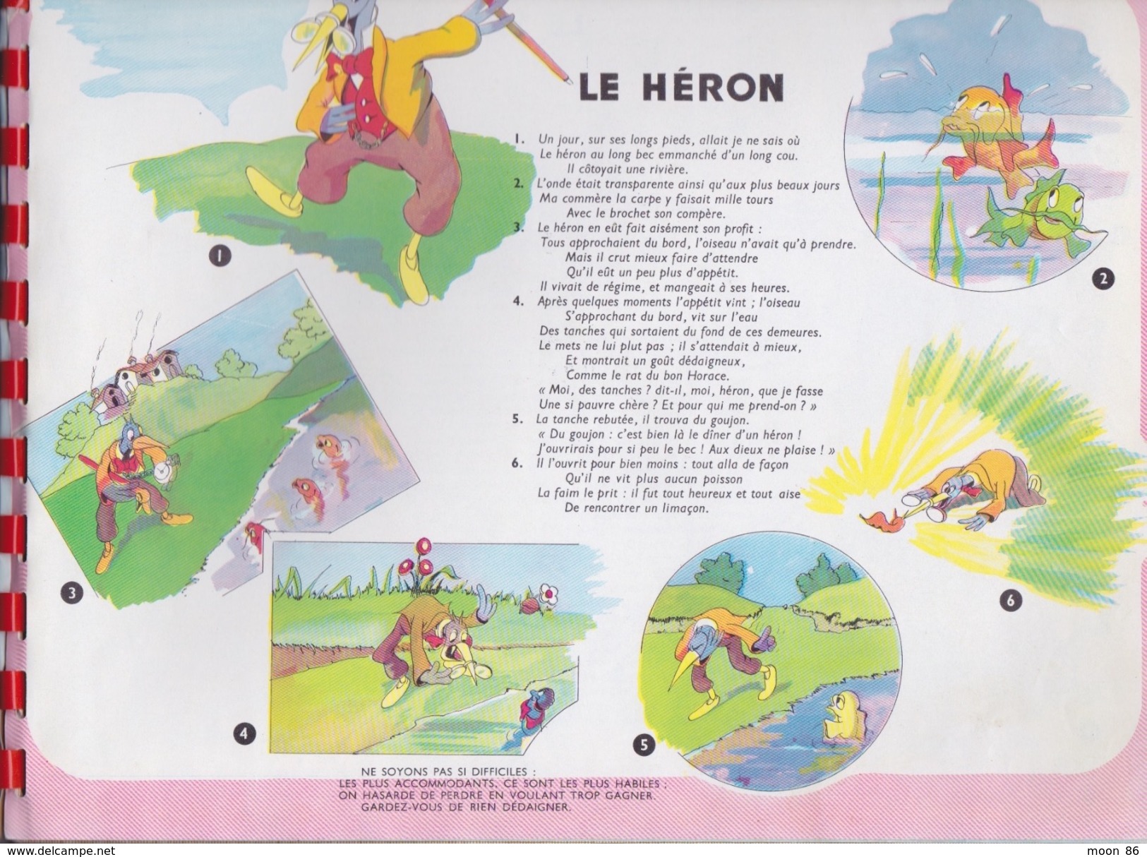 Les Fables de LA FONTAINE- illustrateur Dessins animés G LEBRET éd Dargaud 1946