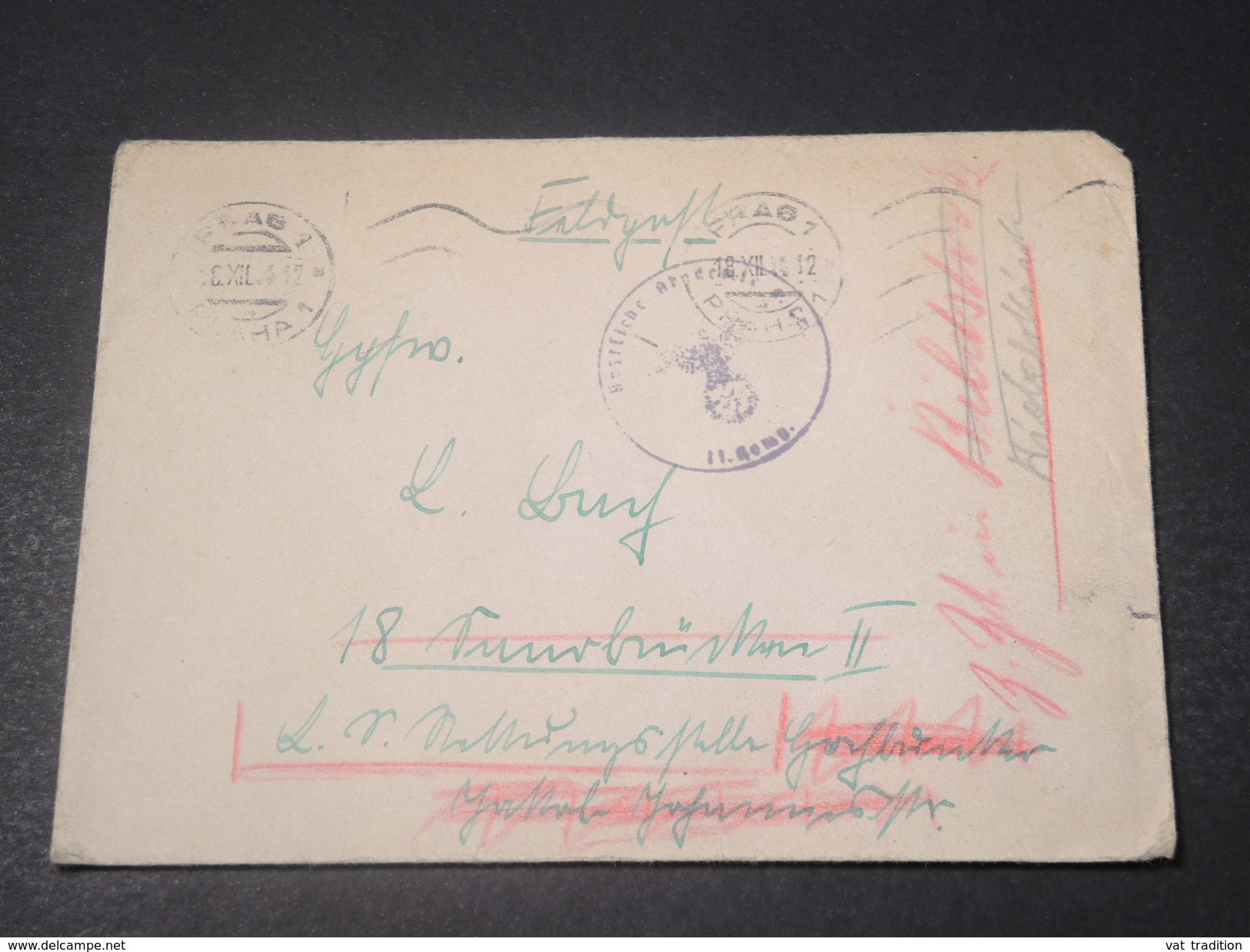 BOHÊME ET MORAVIE - Enveloppe En Franchise De Prague En 1941 - L 11378 - Lettres & Documents