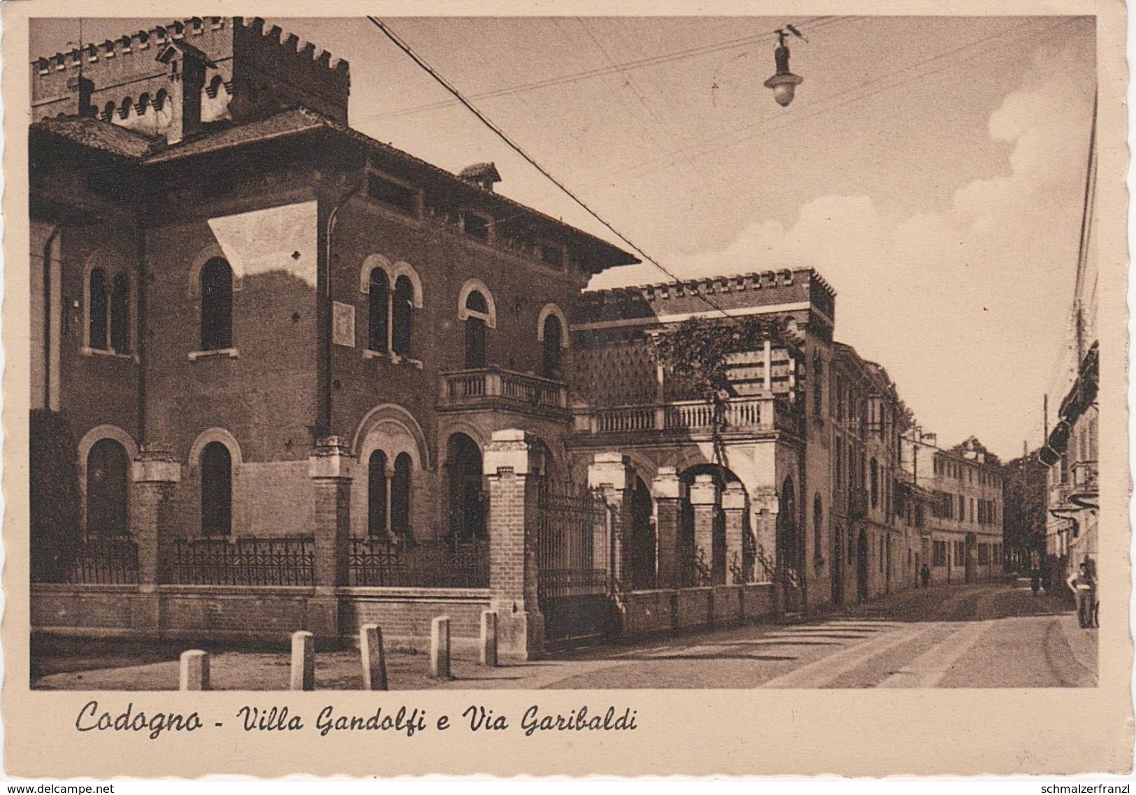 AK Codogno Villa Gandolfi E Via Garibaldi A Lodi Lauden Piacenza Casalpusterlengo Lombardia Lombardei Italia Italien - Lodi