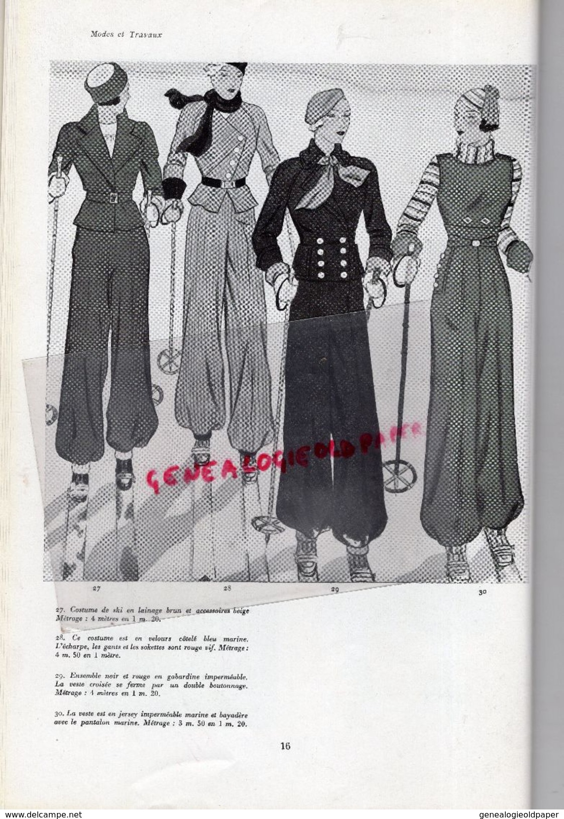 REVUE MODES & TRAVAUX-1ER DECEMBRE 1932-BOUCHERIT- MAGGY ROUFF-LANVIN-CLAVERIE CORSET- JANE REGNY-GOUPY-PERSIL