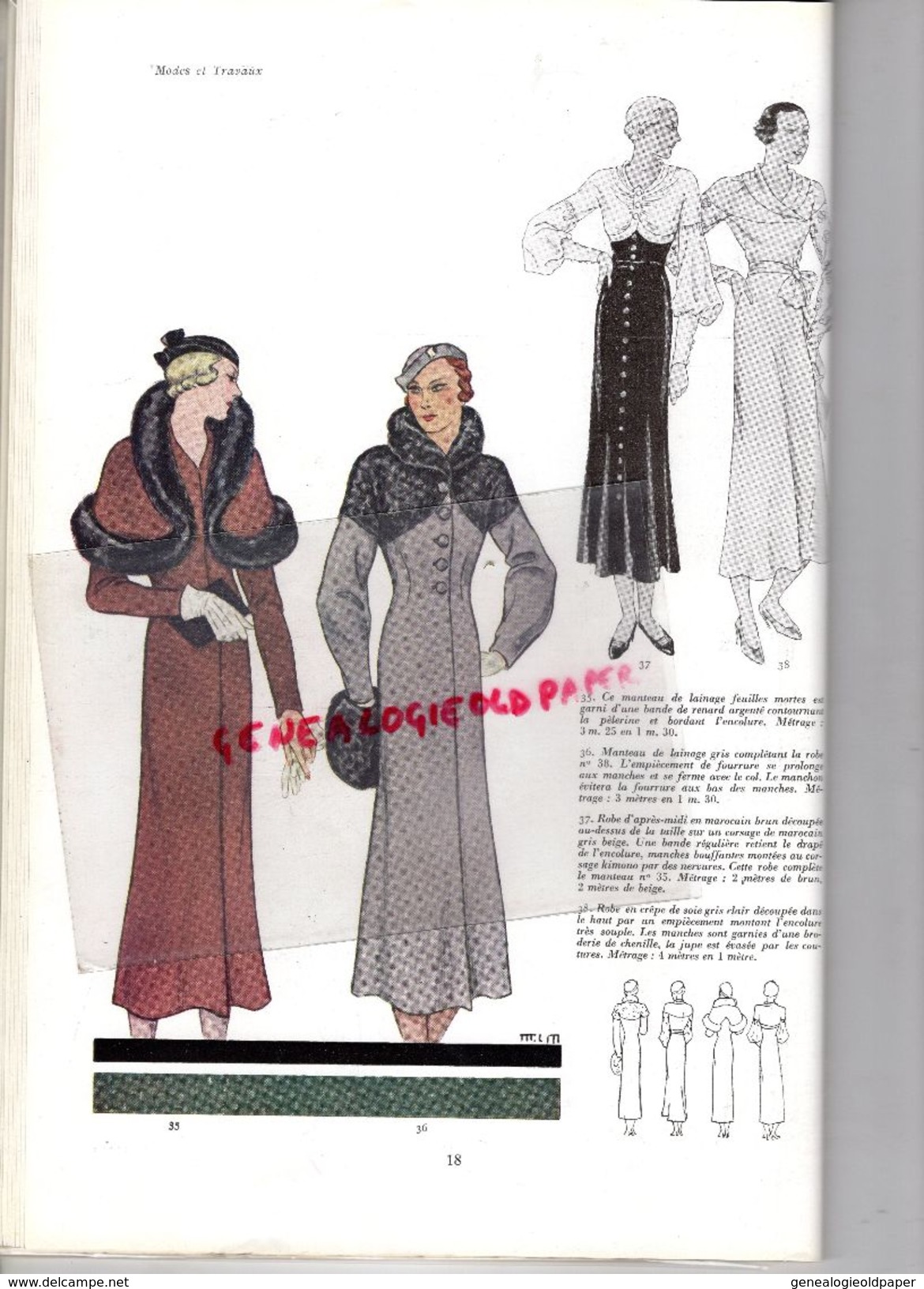 REVUE MODES & TRAVAUX-1ER DECEMBRE 1932-BOUCHERIT- MAGGY ROUFF-LANVIN-CLAVERIE CORSET- JANE REGNY-GOUPY-PERSIL