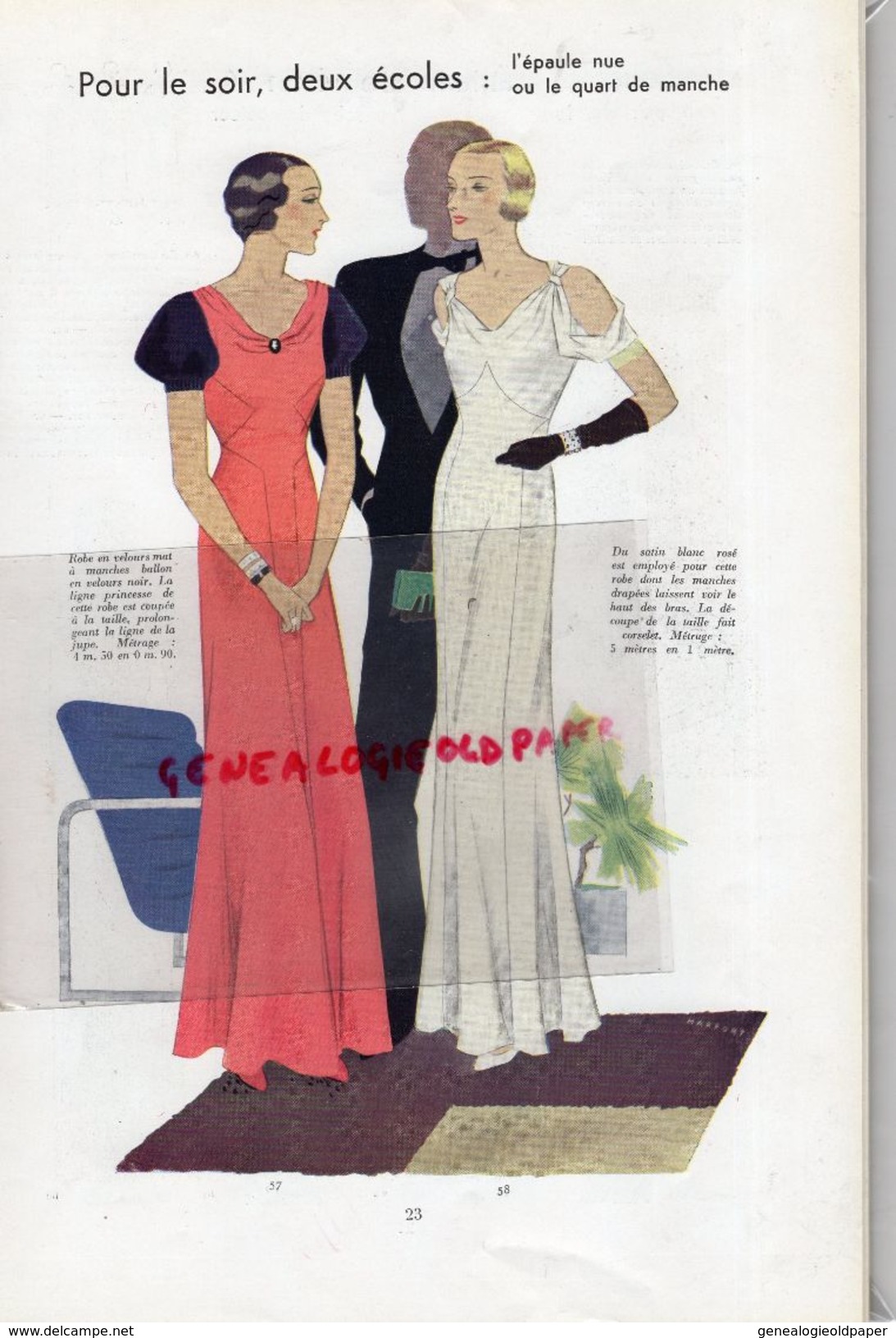 REVUE MODES & TRAVAUX-1ER DECEMBRE 1932-BOUCHERIT- MAGGY ROUFF-LANVIN-CLAVERIE CORSET- JANE REGNY-GOUPY-PERSIL