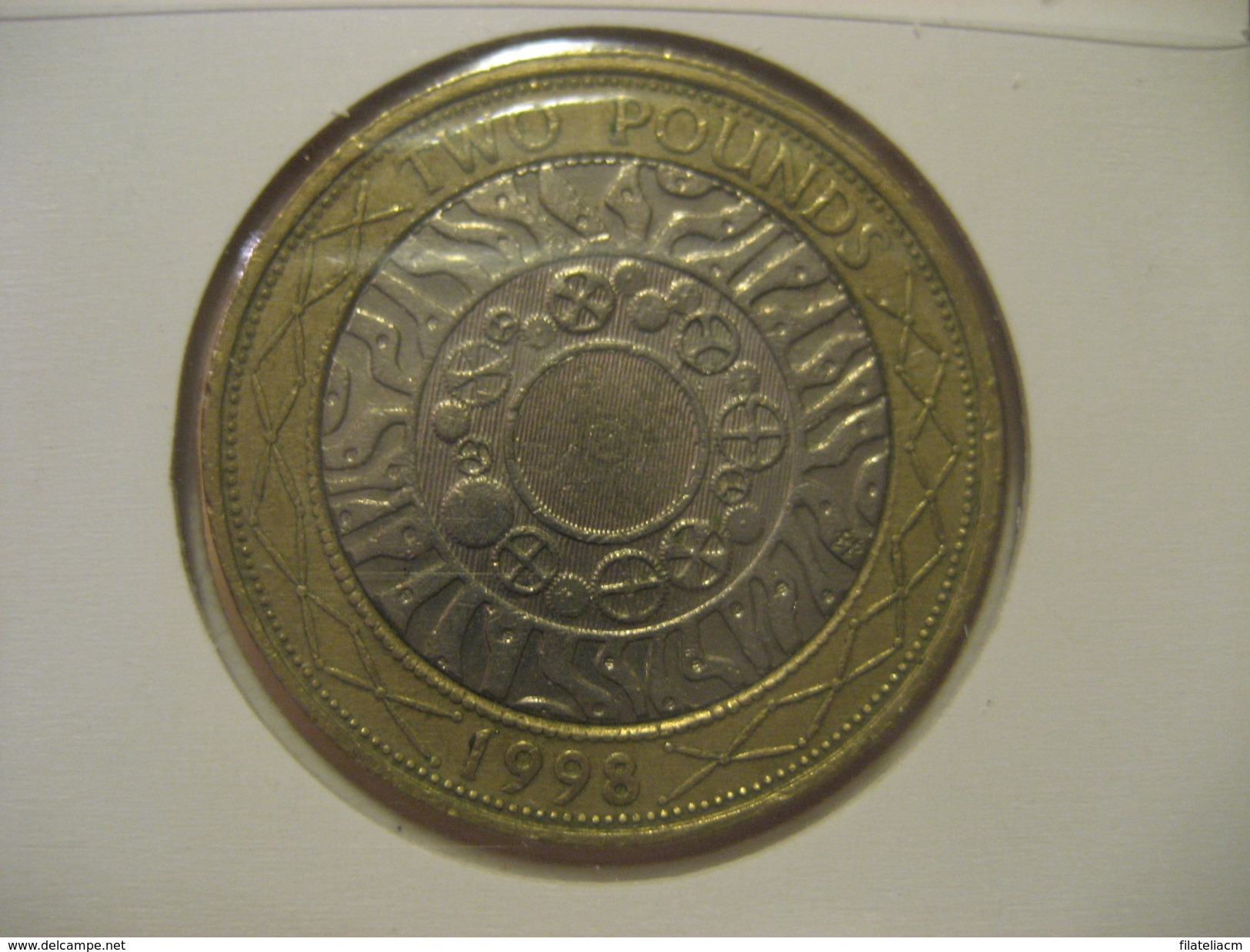 2 Pounds 1998 ENGLAND Great Britain QE II Bimetallic Coin - 2 Pond